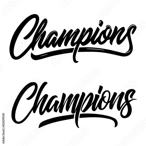 Champions letter. vector on white background