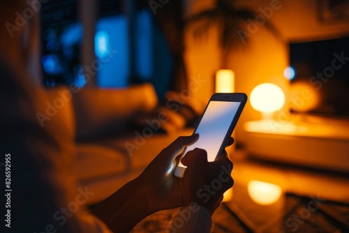 A close-up of someone using a smartphone generated by AI