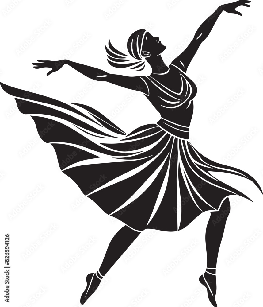 ballet dancer silhouette illustration black and white ballet dancer silhouette illustration black and white