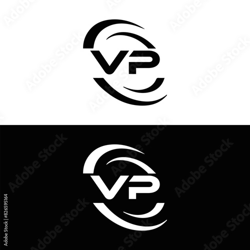 Free Download VP logo. V P design. White VP letter. VP, V P letter logo design. V P letter logo design in FIVE, FOUR, THREE, style. letter logo set in one artboard. V P letter logo vector design. - GFXLoad