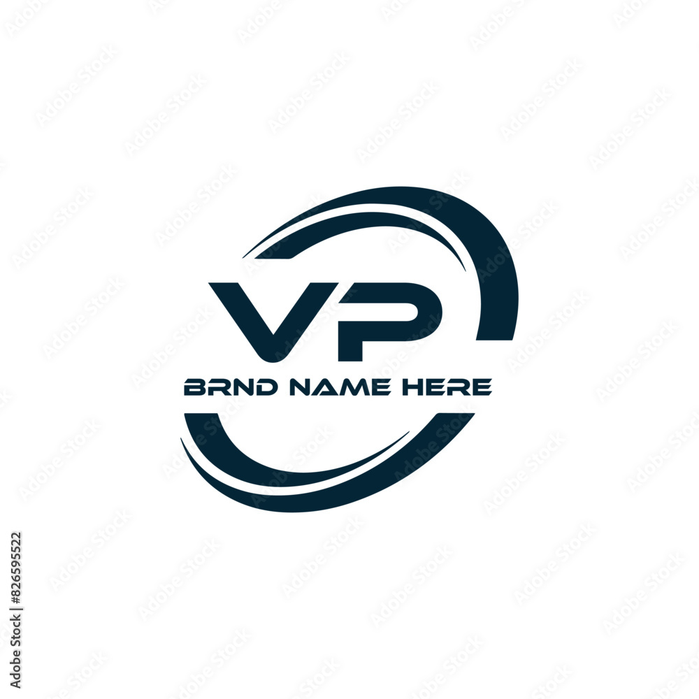 Obraz premium VP logo. V P design. White VP letter. VP, V P letter logo design. V P letter logo design in FIVE, FOUR, THREE, style. letter logo set in one artboard. V P letter logo vector design.