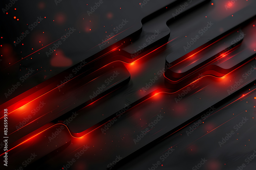 abstract background with black and red glowing lines