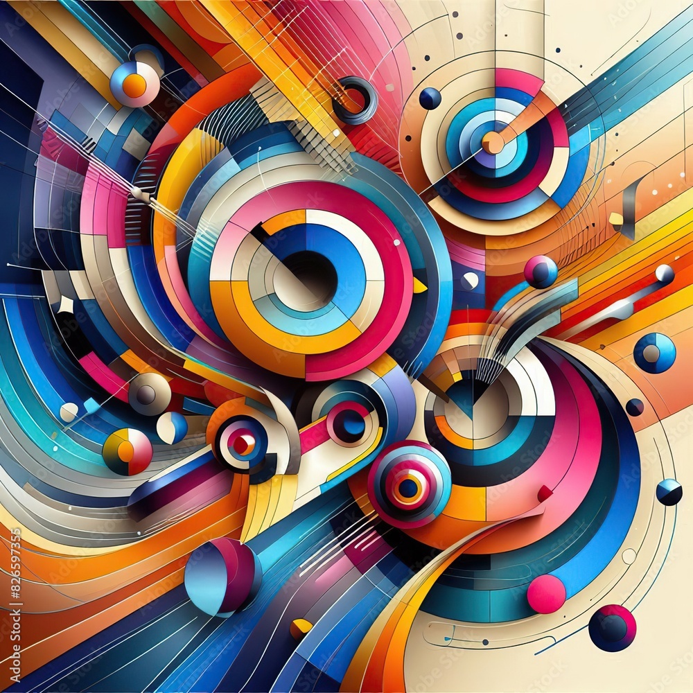 Vibrant Geometric Designs: Abstract Explorations Vibrant Geometric Designs: Abstract Explorations