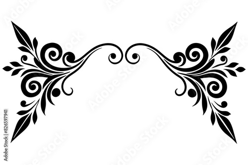 decorative corners and dividers frame silhouette vector illustration