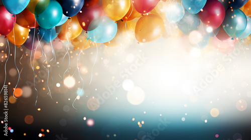  Happy birthday banner,Birthday background with balloons and pennants on white background 