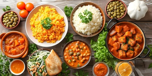 Tailored meal planning service prioritizing customer preferences for a variety of culturally diverse meals. Concept Custom Meal Plans, Culturally Diverse Cuisine, Personalized Service photo