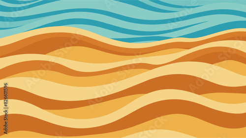 Patterns of waves and ripples are formed in the sand representing the continuous ebb and flow of life and how nothing stays the same.. Vector illustration