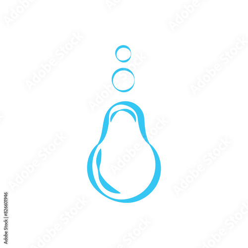 Water drop logo design, vector logo design, illustration 