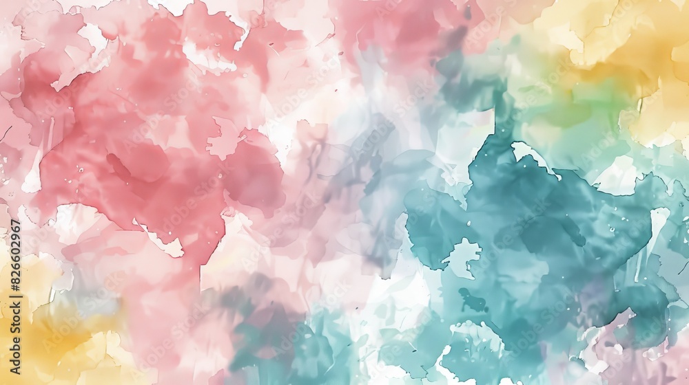 Fototapeta premium Abstract watercolor pattern with pastel hues