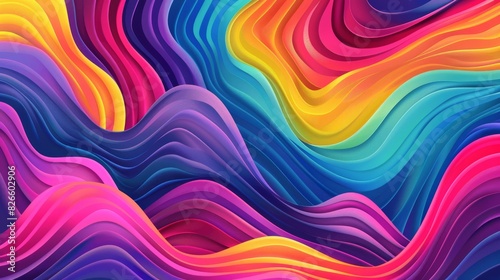 Abstract pattern with wavy lines and vibrant colors