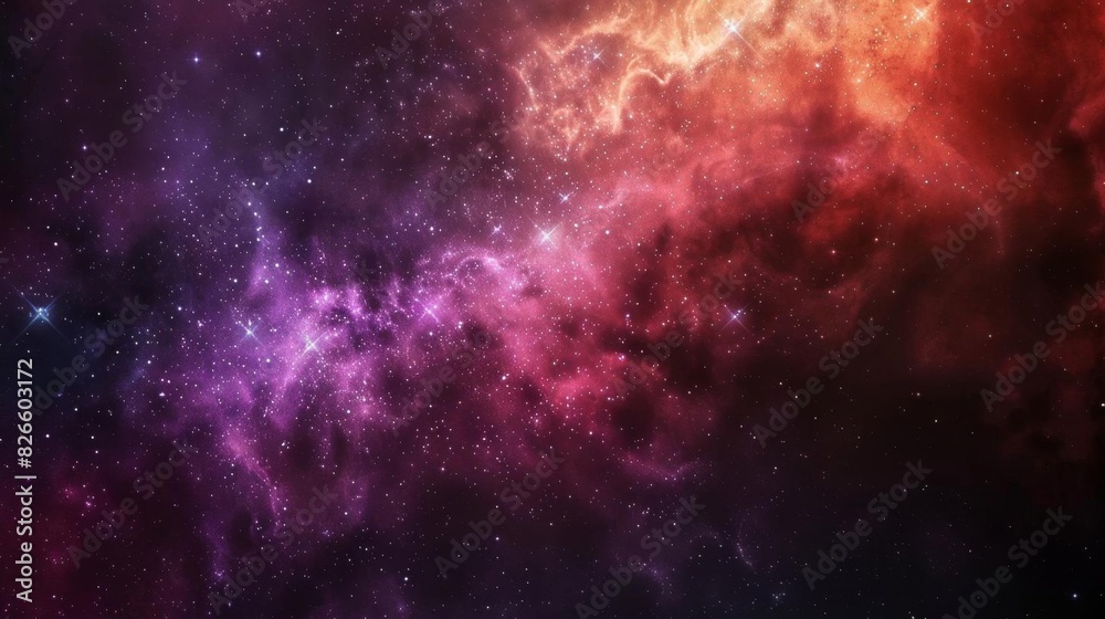 Fototapeta premium Galaxy background with stars and nebulae, vivid colors, ultrarealistic, 4K resolution, ideal for scifi and fantasy projects