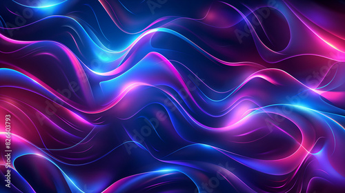 Wallpaper Mural A blue and red wave with a purple line in the middle Torontodigital.ca