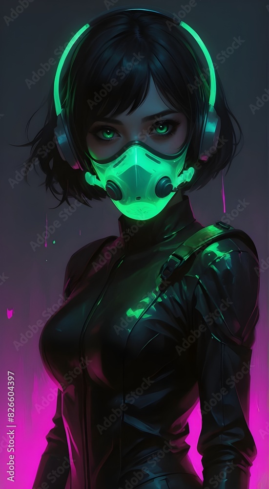 portrait of a person with a mask portrait of a person with a mask