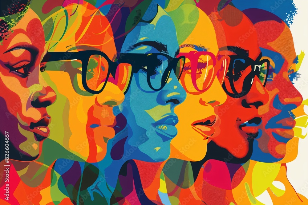 Vector Art Depicting Diversity in College Education, Showcasing Students of Various Backgrounds and Cultures Engaged in Learning and Collaboration, Highlighting Inclusion and Global Connections.