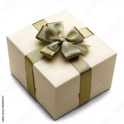 gift box with ribbon and bow on white background, isolated © sirisak