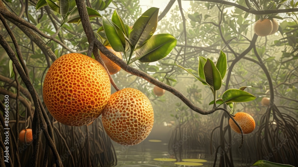 Structure of Avicennia marina fruit in mangrove ecosystem Stock Photo ...