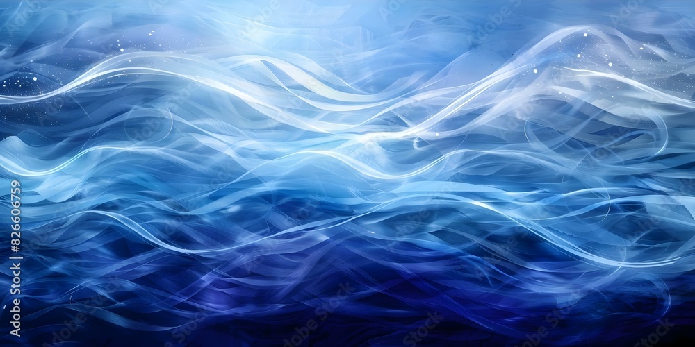 Abstract handpainted watercolor background resembling soothing sea waves and textures. Concept Nature, Watercolor Art, Abstract Background, Sea Waves, Textured Art