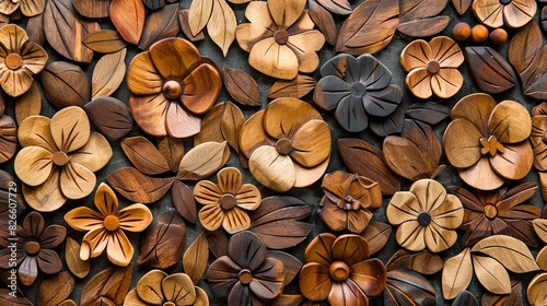 Wood texture with patterns.