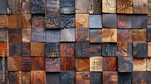 Wood texture with patterns.