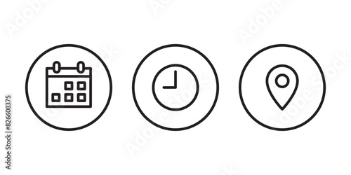 location, place and time icon
