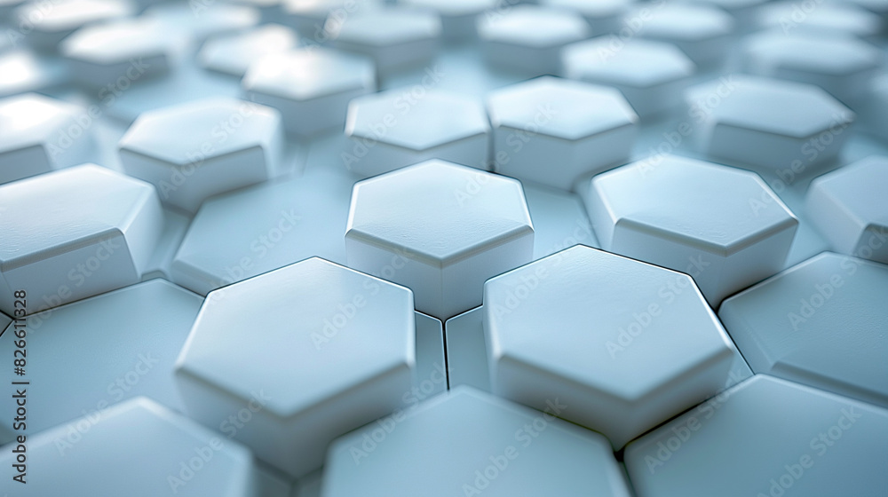 The image is a close up of a white object with a hexagonal shape The image is a close up of a white object with a hexagonal shape