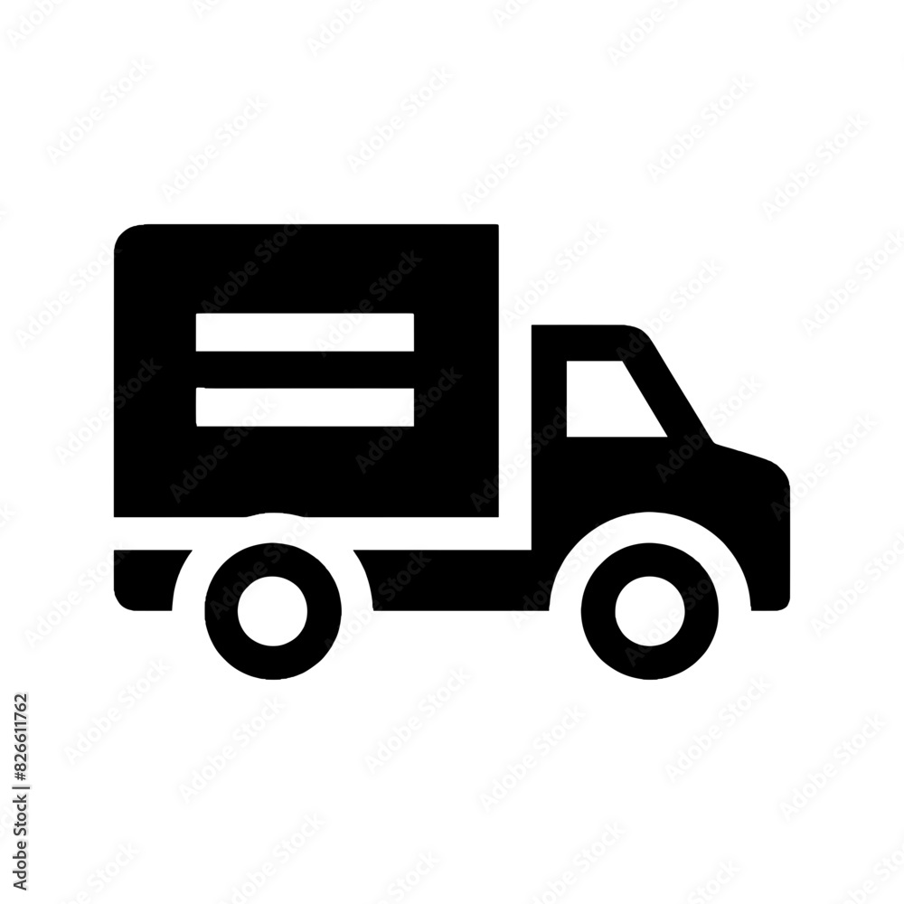 Truck Symbol Vector Graphic with Transparent Background, Truck Icon