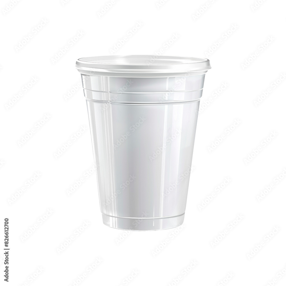 custom made wallpaper toronto digitalPlastic cup. Isolated on transparent background.