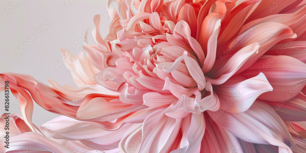 Detailed Close Up of Pink Chrysanthemum Flower with Soft Delicate Petals Detailed Close Up of Pink Chrysanthemum Flower with Soft Delicate Petals