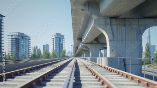 LRT bridge  highlighting the architectural design and engineering elements