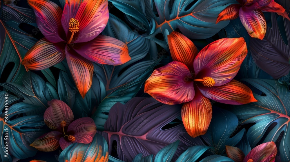 Luscious orange lilies in a cool tone setting Luscious orange lilies in a cool tone setting