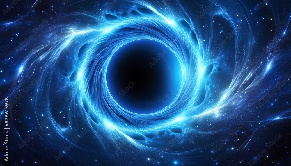 A blue energy vortex or forming black hole. A blue energy vortex or forming black hole.