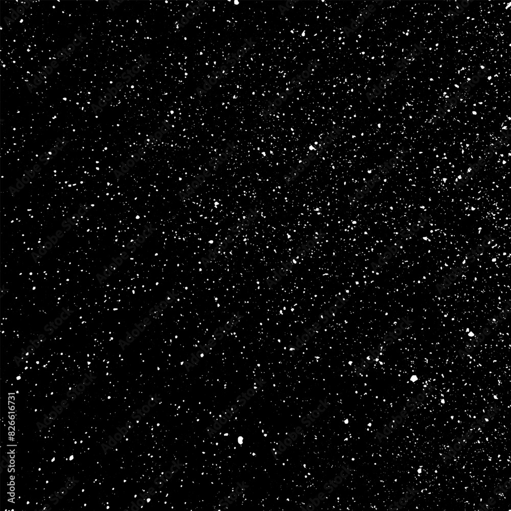 monochrome grunge texture like night sky with dotted stars or white splashes on black background