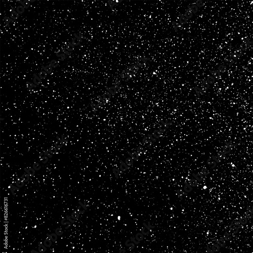 monochrome grunge texture like night sky with dotted stars or white splashes on black background