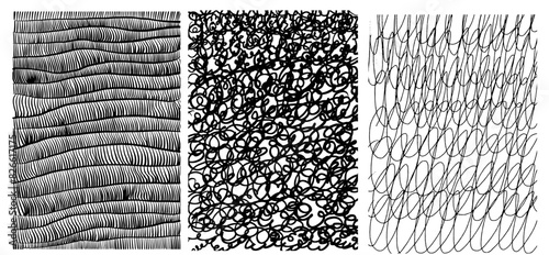 Set of crosshatch texture isolated, hand drawn
