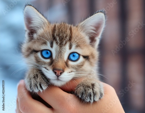 kitten in hand