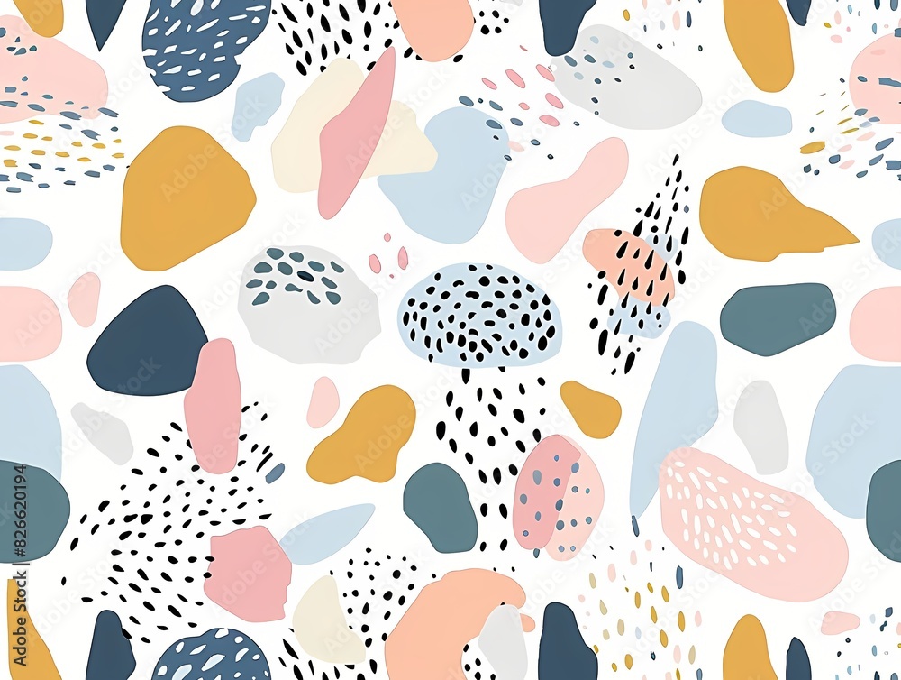 Playful Abstract Pattern with Pastel Tones Playful Abstract Pattern with Pastel Tones