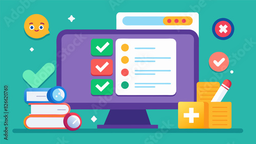 A gamified spelling and grammar checker that turns correcting mistakes into a fun and interactive challenge.. Vector illustration