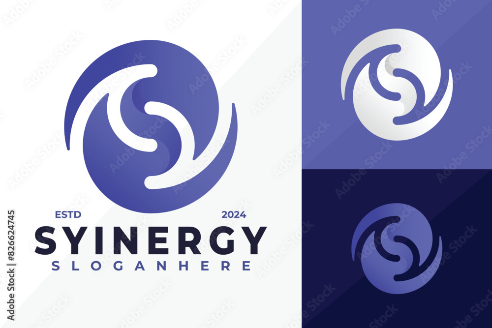 Letter S Syinergy Connect logo design vector symbol icon illustration Letter S Syinergy Connect logo design vector symbol icon illustration