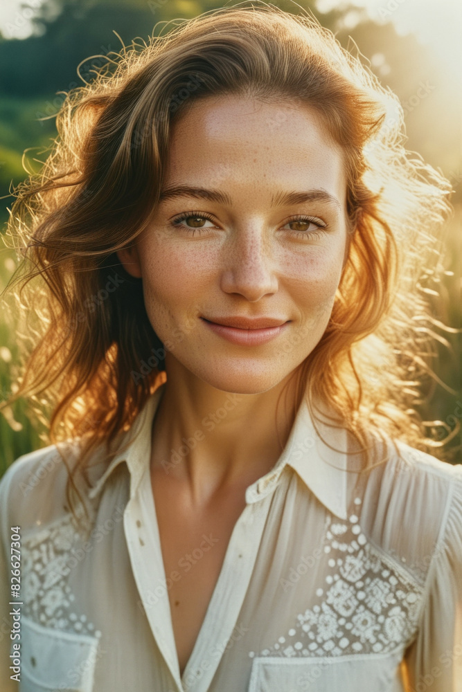 A headshot portrait of a beautiful young woman A headshot portrait of a beautiful young woman