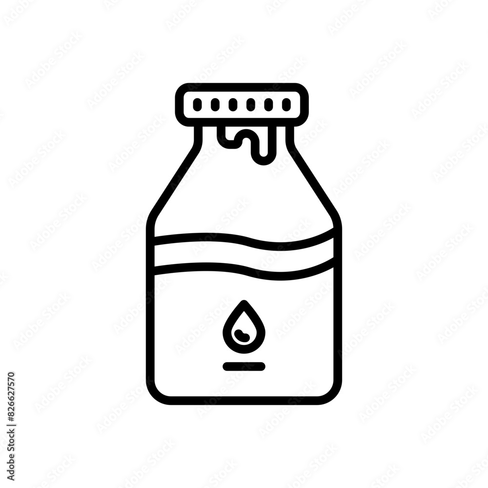 milk bottle, line icon, isolated background milk bottle, line icon, isolated background