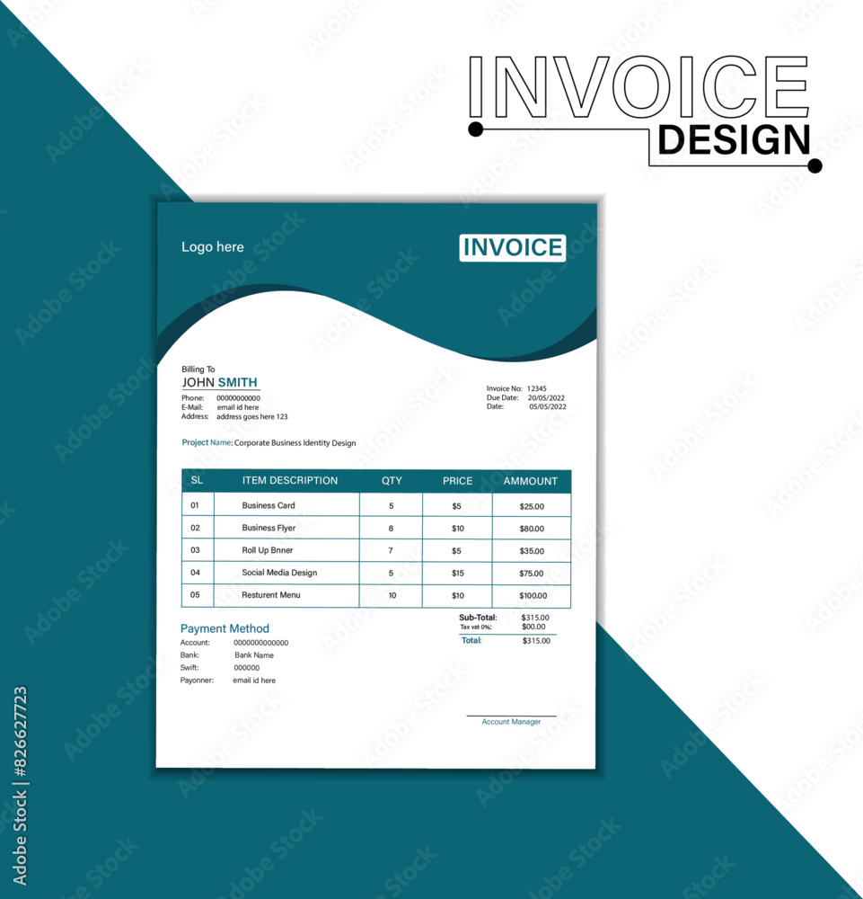 New Invoice design for stock market New Invoice design for stock market