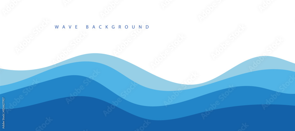Obraz premium abstract blue wave