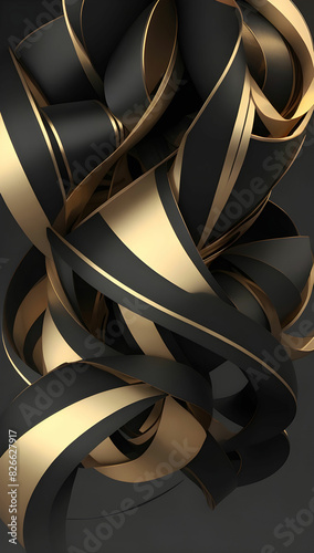 Wallpaper Mural A stunning 3D rendering colored ribbon in a variety of styles, more unique and visually descriptive. Torontodigital.ca