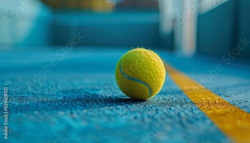 Tennis Ball on Tennis Court © DigitalMuseCreations