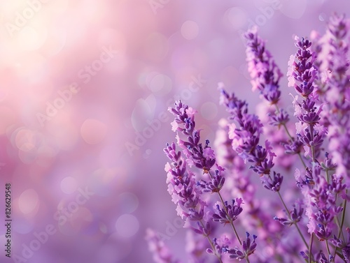 Soft Lavender Floral Backdrop for Relaxing Wellness Products