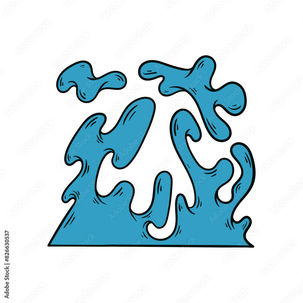 Water Wave abstract design. illustration vector