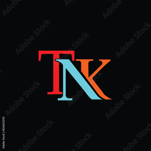 TNK Letter Initial Logo Design Template Vector Illustration photo