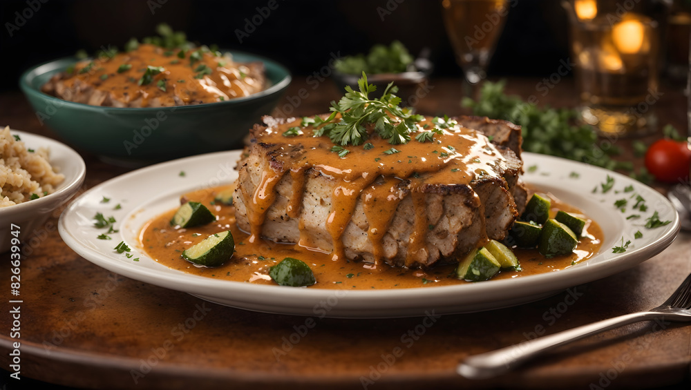 Smothered pork chops perfectly seared and smothered in a rich savory gravy Smothered pork chops perfectly seared and smothered in a rich savory gravy