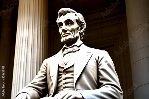 Abraham Lincoln Statue, Lincoln Memorial, Washington DC photo
