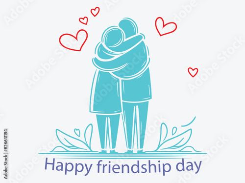 Happy international friendship day vector illustration